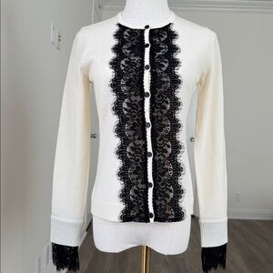 Nanette Lepore crewneck cardigan sweater